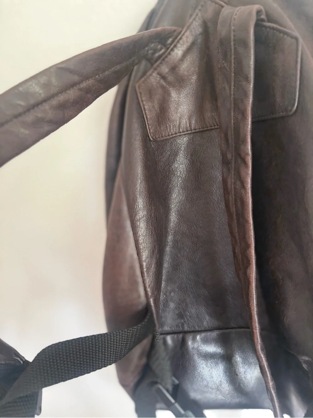Vintage Leather Backpack Dark Brown Supple Medium Size Georgetown Leather Design